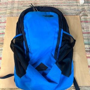 The North Face brand backpack blue color
